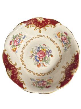 Royal Albert Canterbury Bone China Bowl With Floral & Gold Design Made In Englan